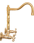 Wall Mounted Brass Antique Faucet for Bathroom and Kitchen