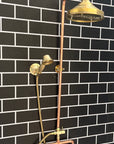 Copper Outdoor Shower ,Exposed Wall Mounted Copper Shower System ,Industrial design Shower
