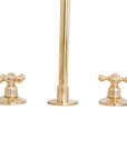Deck mounted 3 Holes Solid Unlacquered Brass Faucet - Brass Kitchen Tap