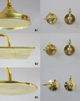 Unlacquered Brass Shower – Rain Shower Set