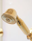 Unlacquered Solid Brass Shower System with Handheld - Exposed High Pressure Shower