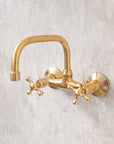 Wall Mounted Solid Brass Faucet For Bathroom and Kitchen