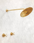 Unlacquered Solid Brass Shower System