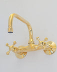 Brass Kitchen Faucet - Vintage Brass Kitchen Faucet