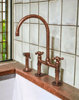 Copper Kitchen Bridge Faucet,Copper Tap - NORD BRASS