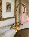 Antique Brass Bathroom Faucet - Unlacquered Brass Faucet - NORD BRASS