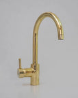 Unlacquered Brass Single Hole Basin Faucet, Antique Brass Sink Mixer Tap - NORD BRASS