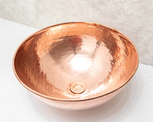 Copper Vanity Vessel Sink, Copper Bathroom Sink