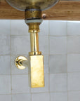 Solid Unlacquered Brass P-trap and Sink Stopper, Push Up Button, Pop Up Drain, Brass Water Trap - NORD BRASS