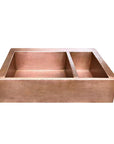 Double-Bowl Copper farmhouse sink, 14 gauge Apron Front Kitchen sink