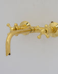 Brass Wall Mount Faucet - Antique Brass Bathroom Faucet