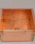 Solid Copper Undermount Sink, 14 gauge Kitchen Sink, Island Sink, Outdoor Sink
