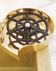 Unlacquered Brass Kitchen Cup Cleaner, Brass Glass Rinser