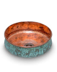 Verdigris Patina Copper Top Mount Bathroom Vessel Sink Vanity