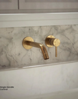 Unlacquered Brass Wall Mount Faucet, Single Handle Hot & Cold Sink Tap, Vintage Solid Brass Mixer, Concealed Mixer Tap