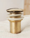 Unlacquered Brass Bathroom Sink Drain, Basin Sink Stopper, Pop up Drain