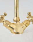 Unlacquered Brass Single Hole Faucet, Brass Bathroom Faucet