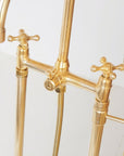 Unlacquered Brass Floor Mounted Bath Tub Filler