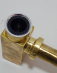 Solid Unlacquered Brass P-trap and Sink Stopper, Push Up Button, Pop Up Drain, Brass Water Trap - NORD BRASS