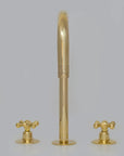 Widespread 3 Holes Solid Brass Faucet, Antique Brass Kitchen Deck Mounted Faucet