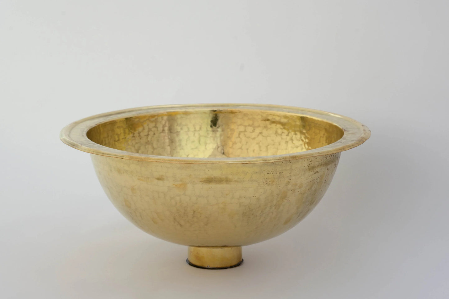 Moroccan Golden Brass Hammered Sink - Handmade Round Drop-in Sink - NORD BRASS