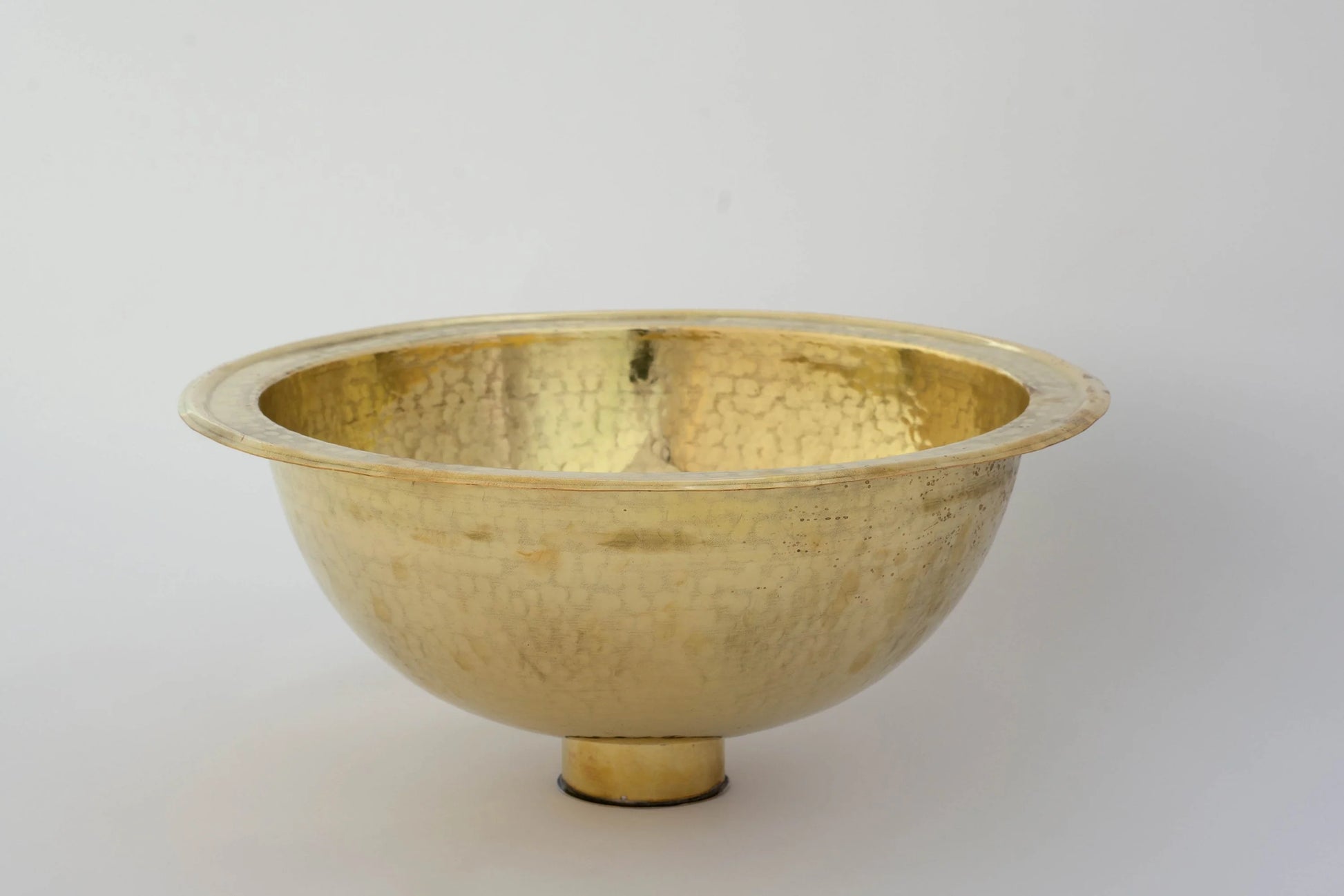 Moroccan Golden Brass Hammered Sink - Handmade Round Drop-in Sink - NORD BRASS