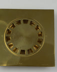 Solid Brass Floor Drain, Unlacquered Square Shower Drain - NORD BRASS