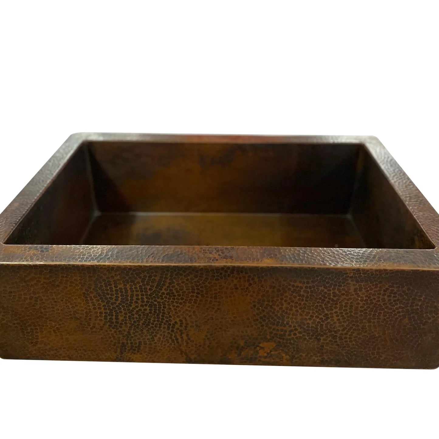 Apron Front Dark Copper Kitchen Sink, Farmhouse Copper Kitchen Sink 14 gauge