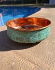 Verdigris Patina Copper Top Mount Bathroom Vessel Sink Vanity