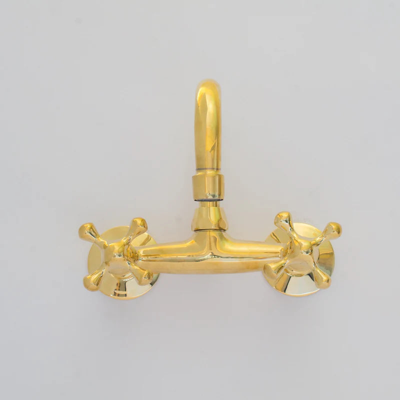 Brass Kitchen Faucet - Vintage Brass Kitchen Faucet