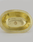 Hammered Oval Brass Sink, Drop-in Brass Bathroom Sink, Antique Brass Sink, Bathroom Brass sink