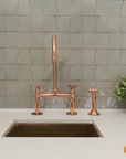 Copper Bridge Faucet, Vintage Kitchen Sink Faucet, Copper Tap