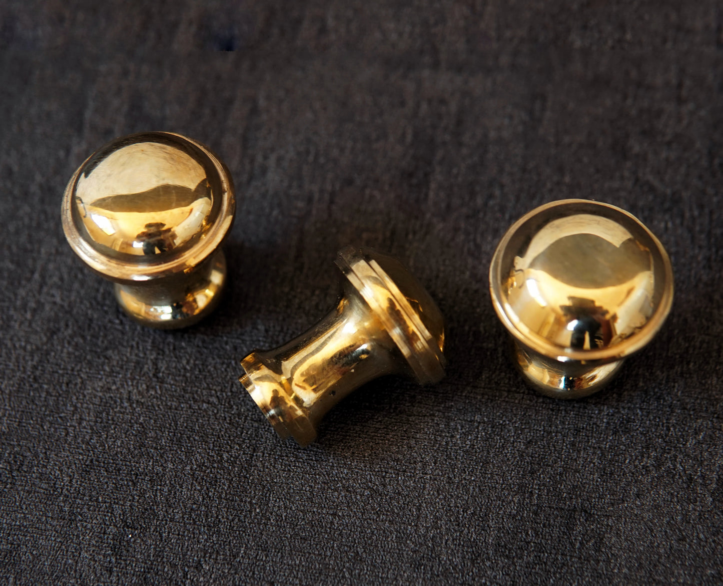 Unlacquered Brass Cabinet Knobs, Antique Brass Round Knob, Vintage Knobs