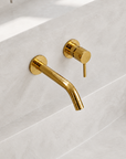 Unlacquered Brass Wall Mount Faucet - Solid Brass Single Handle Sink Faucet
