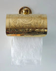 Solid Brass Toilet Paper Holder, Handcrafted Powder Room Roll Holder - NORD BRASS