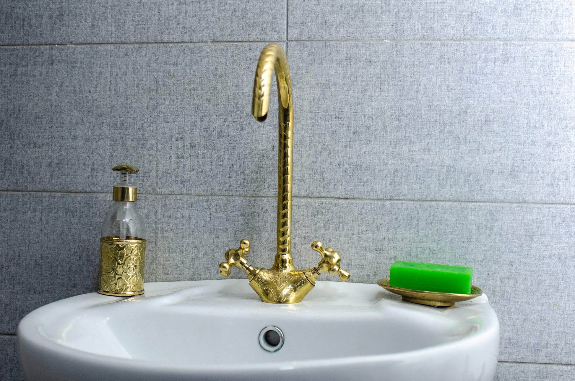 Unlacquered Brass Bathroom Faucet - Single Hole Bathroom Faucet - NORD BRASS