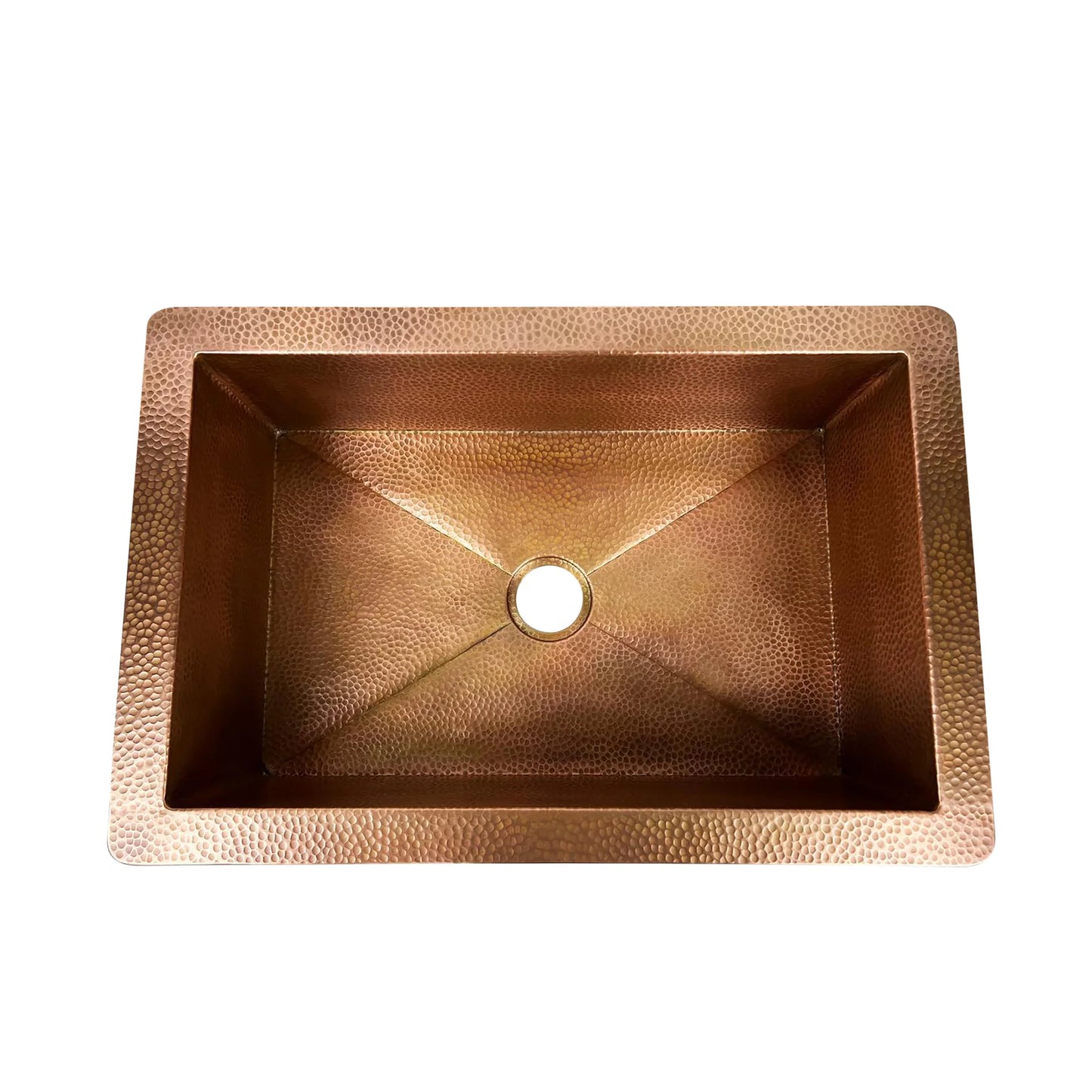 Apron Front Copper Kitchen Sink, Farmhouse Copper Kitchen Sink 14 gauge