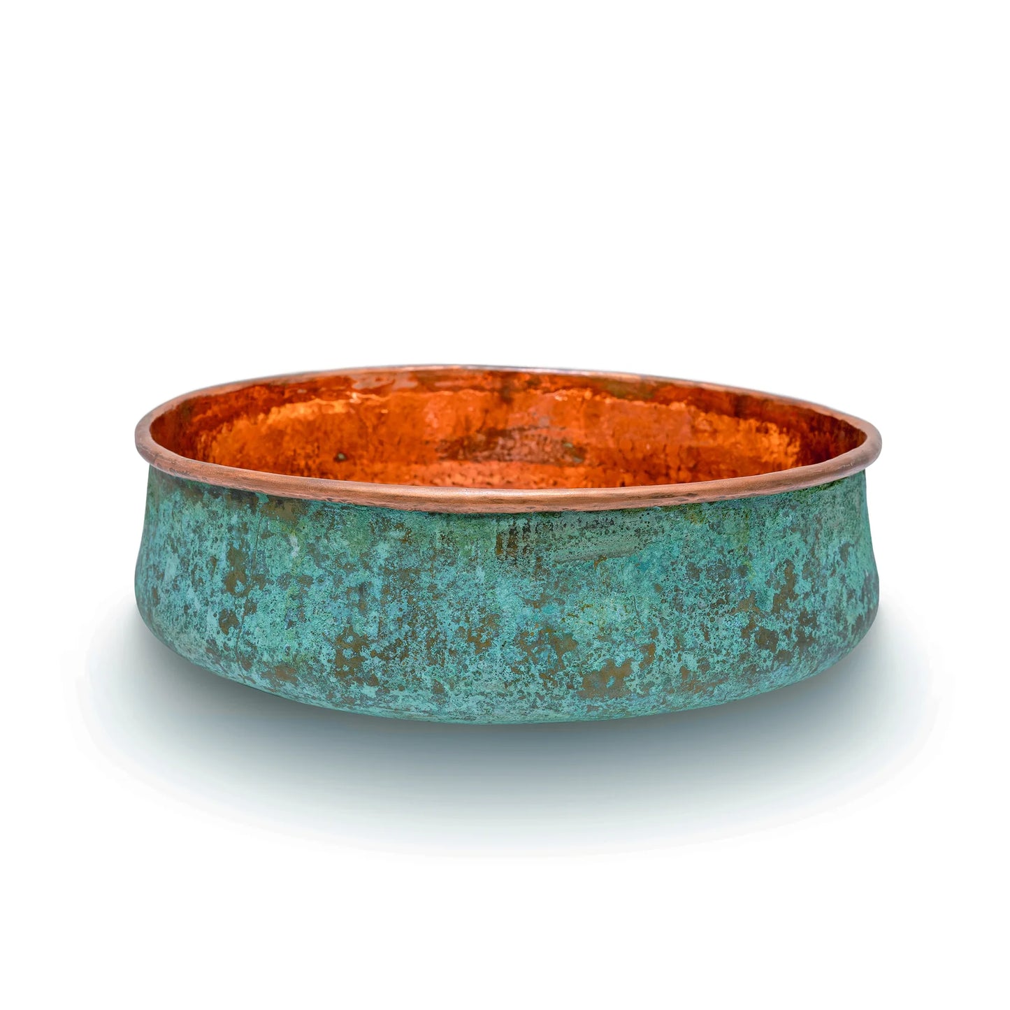 Verdigris Patina Copper Top Mount Bathroom Vessel Sink Vanity