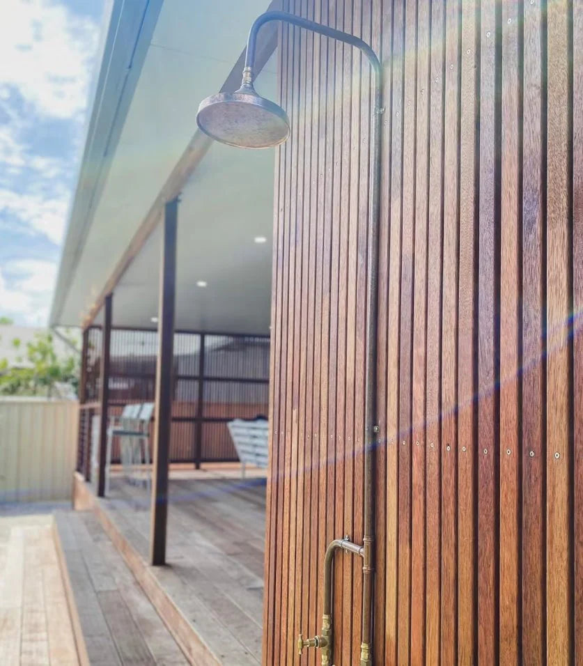 Rain Shower Head, Copper Showerhead, Large Round Showerhead, Works Outdoor - NORD BRASS