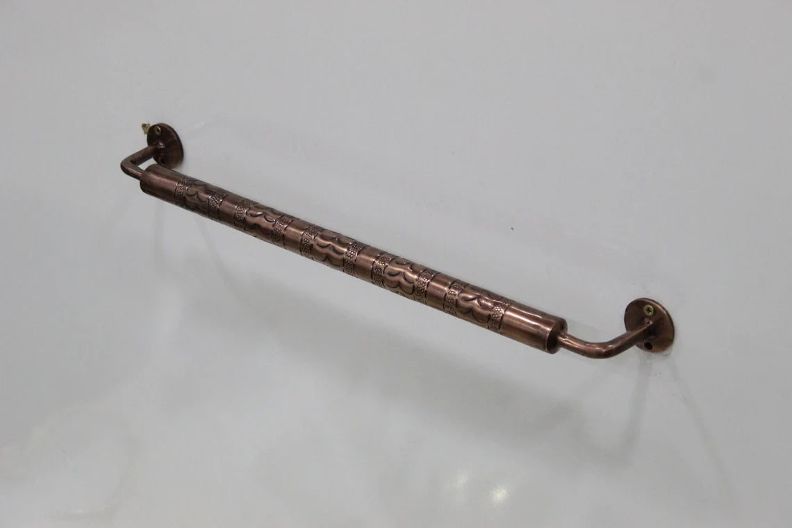 Solid Copper Bathroom Towel Bar - NORD BRASS