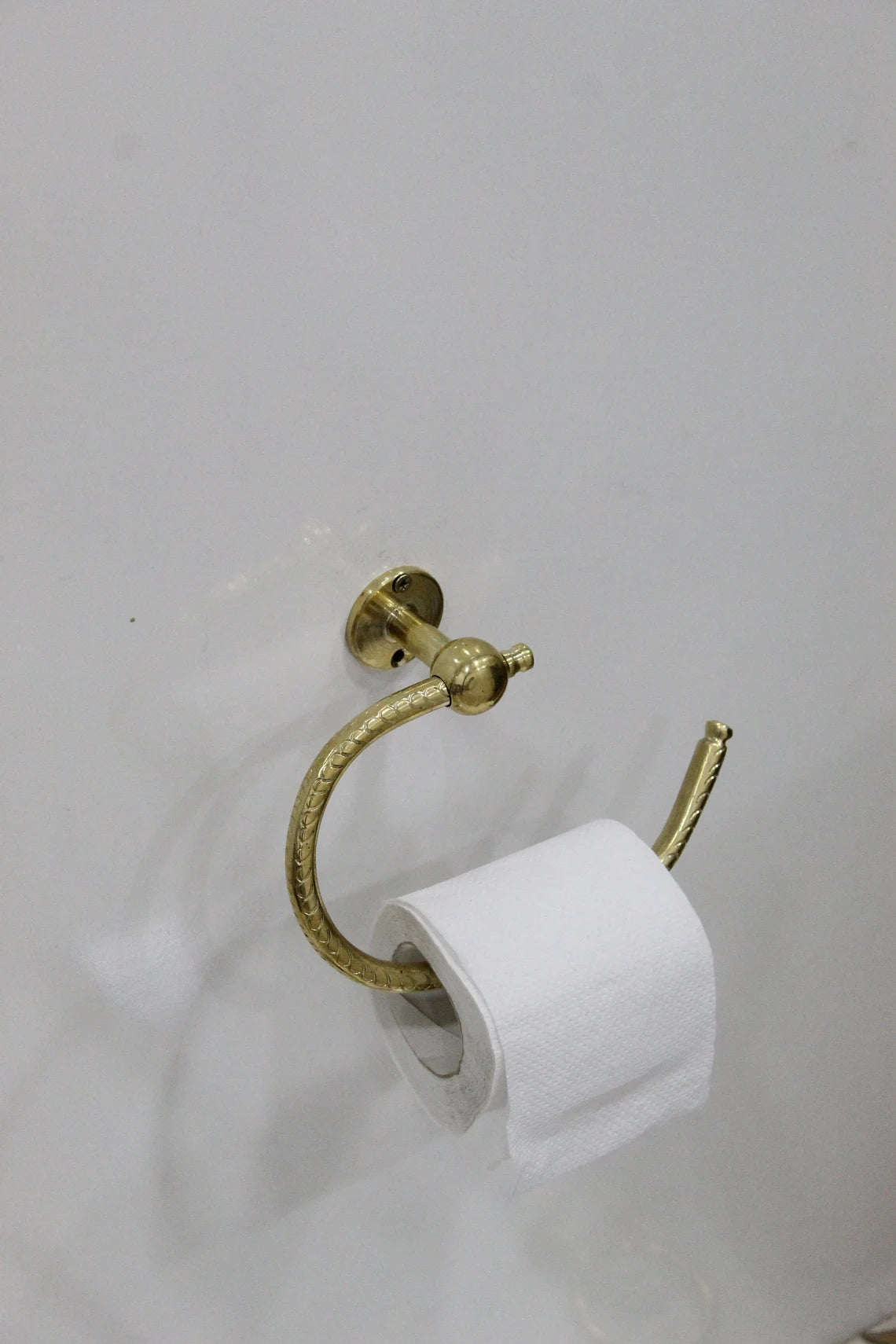 Unlacquered Solid Brass Toilet Paper Holder - NORD BRASS