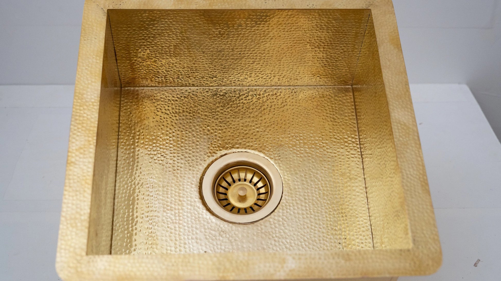 Solid Unlacquered Brass Undermount Hammered Sink, Kitchen Bar Sink, Island Sink, Outdoor Sink - NORD BRASS