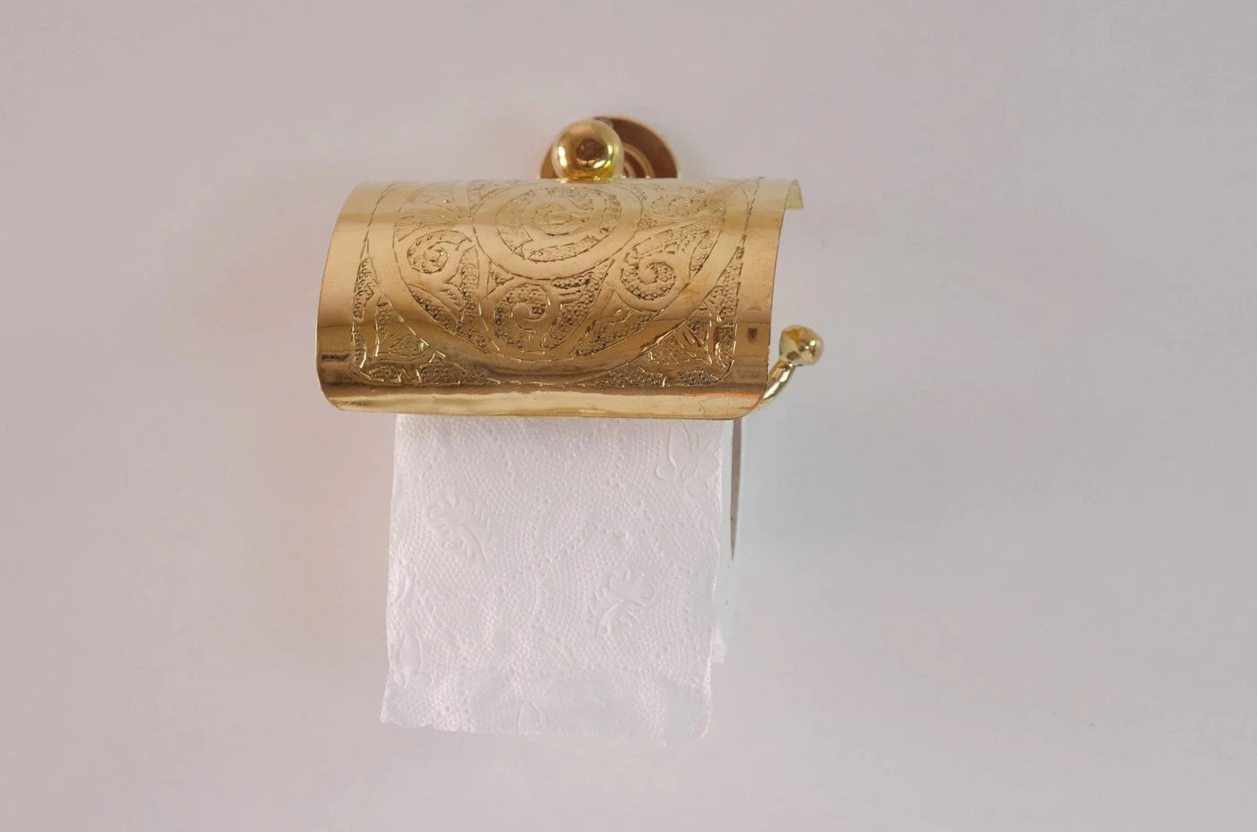 Solid Brass Toilet Paper Holder, Handcrafted Powder Room Roll Holder - NORD BRASS