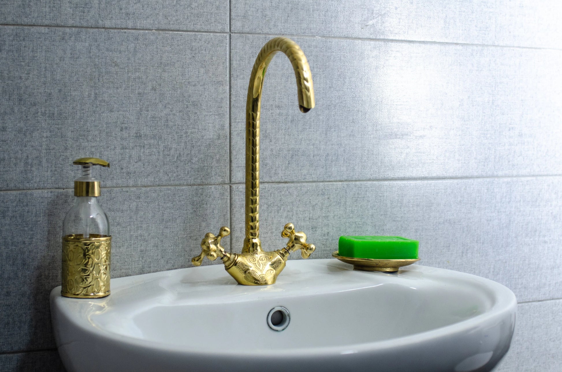 Unlacquered Brass Bathroom Faucet - Single Hole Bathroom Faucet - NORD BRASS