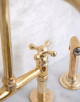 Antique Solid Brass Kitchen Bridge Faucet