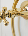 Unlacquered Brass Shower System with Handheld - Solid Brass Exposed Shower