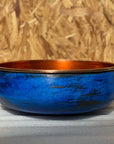 Blue Patina Copper Vessel Sink, Vivid Blue Bathroom Sink