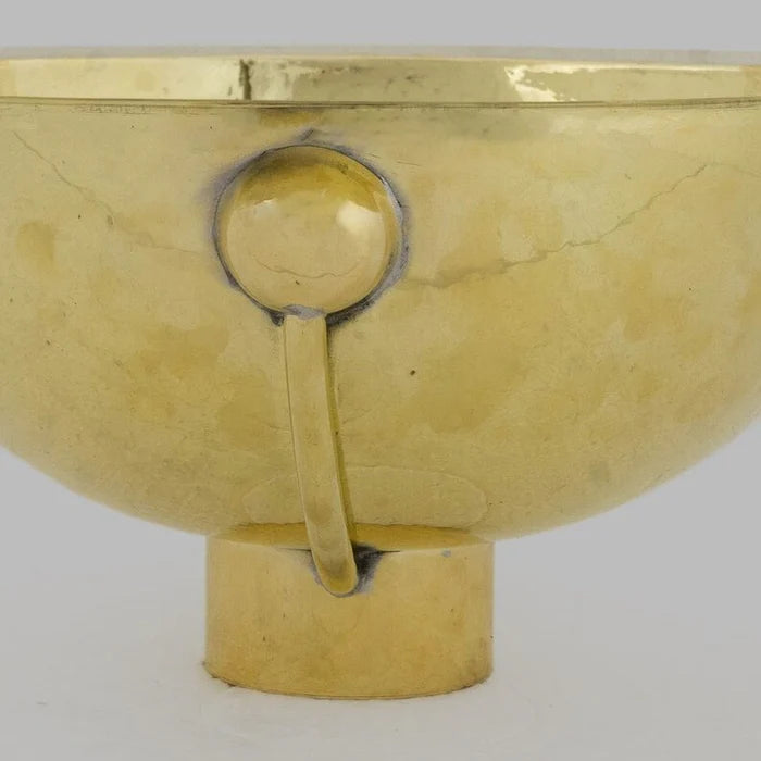 Golden Brass Hammered Sink - Handmade Round Drop-in Sink