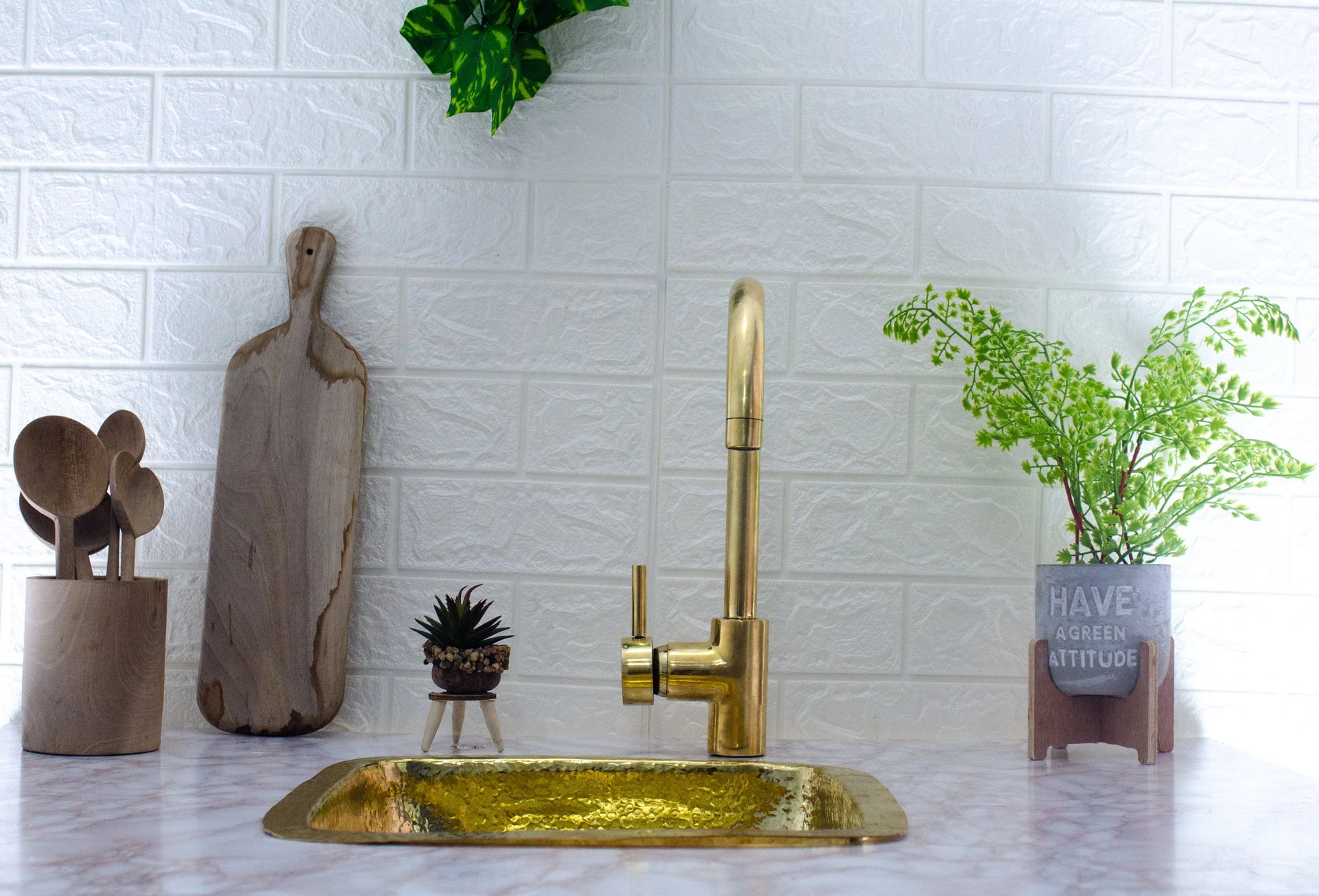 Unlacquered Brass Single Hole Basin Faucet, Antique Brass Sink Mixer Tap - NORD BRASS