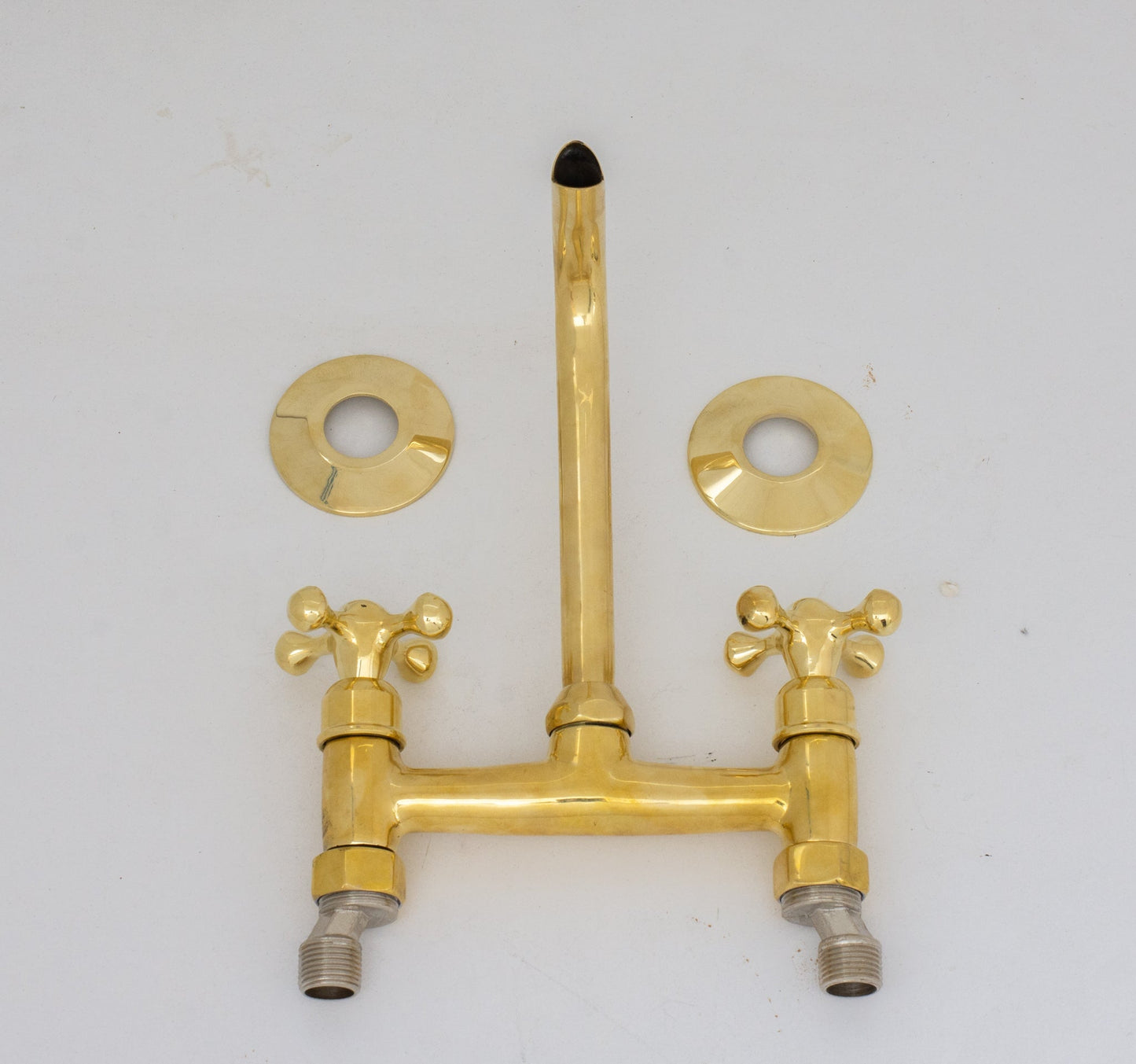 Brass Wall Mount Faucet - Antique Brass Bathroom Faucet